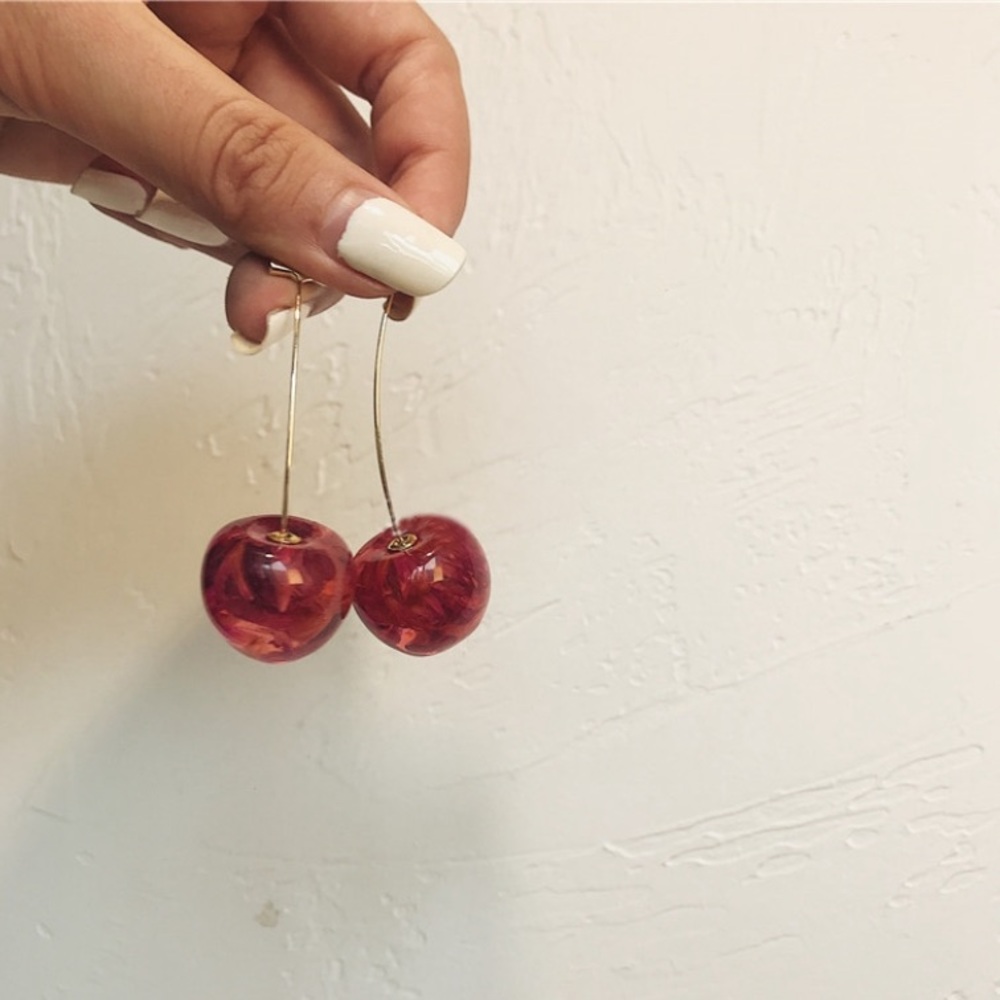 Cherry drop earrings - Picture 9 of 9